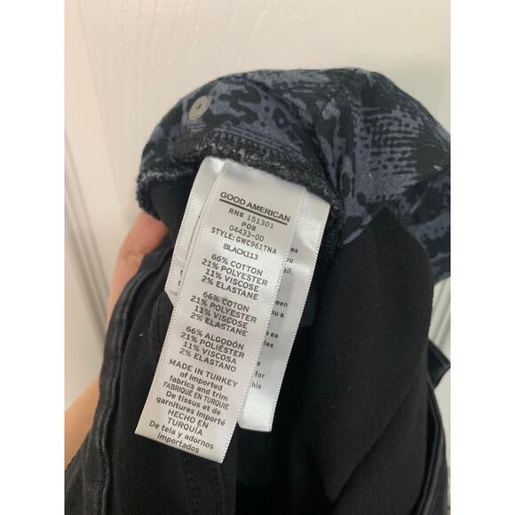 Good American good waist crop‎ black113 plus size 22  NWT $175 - Picture 6 of 7